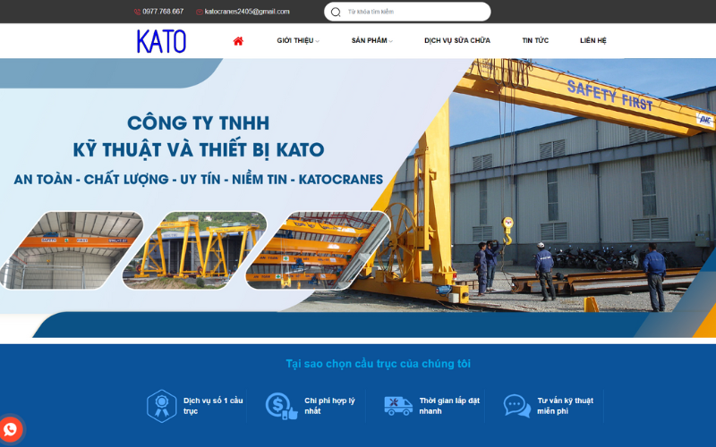 Mẫu thiết kế website xây dựng
